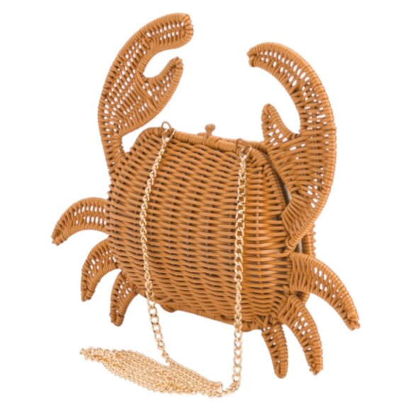 TOMMY BAHAMA Crab Clutch With Gold Chain Strap